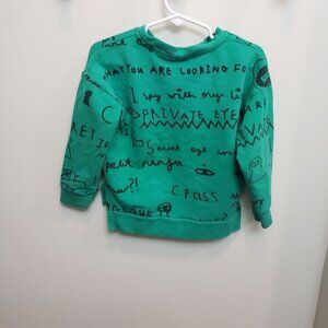 Minioukei Organic Green Sweatshirt Size 96/102